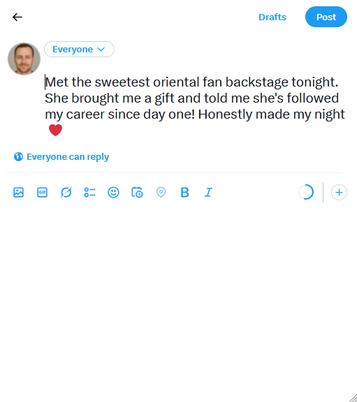 Draft post screenshot